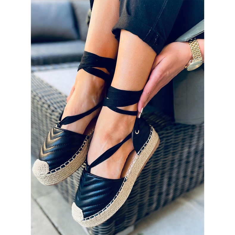 Kotníkové espadrilky Freesia Black černý 1