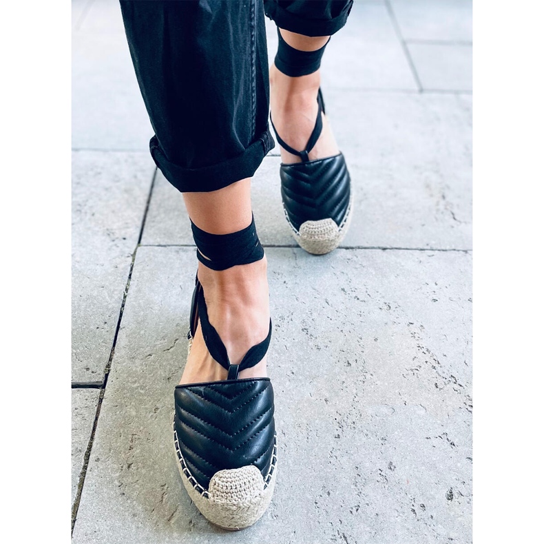 Kotníkové espadrilky Freesia Black černá 2