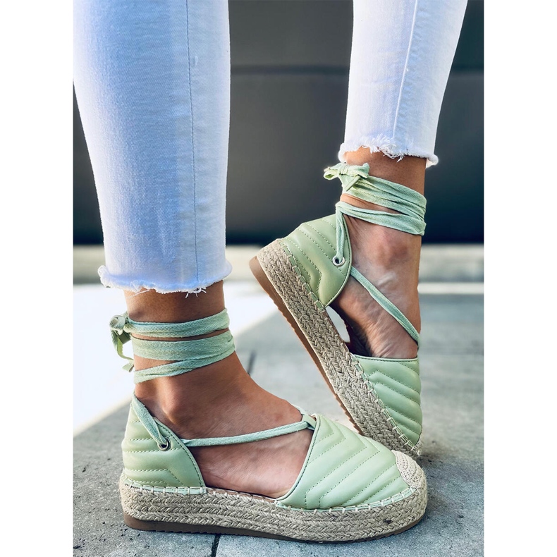 Kotníkové espadrilky Freesia Green zelená 2