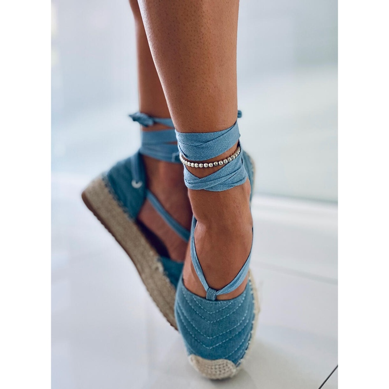 Freesia Blue espadrilky po kotníky modrý 1 Freesia Blue espadrilky po kotníky modrý 1