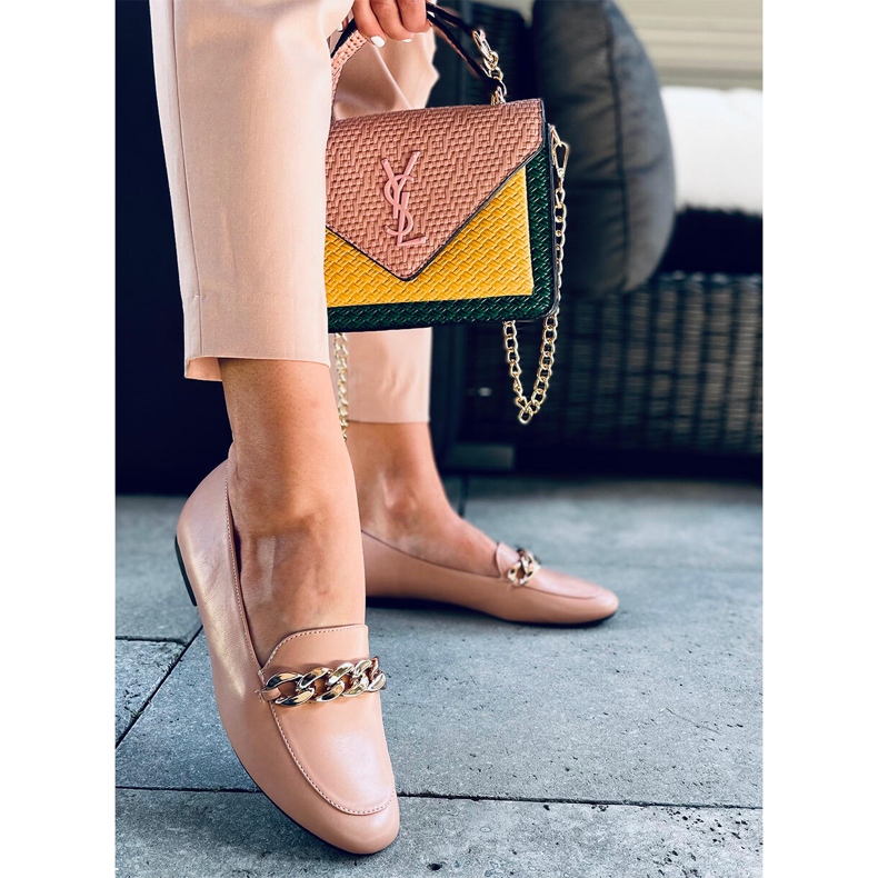 Addison Nude Chain Chain Loafers béžový 1 Addison Nude Chain Chain Loafers béžový 1