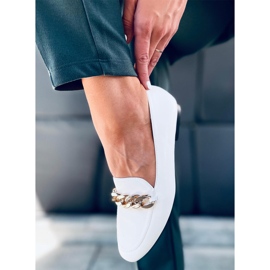 Addison White Chain Loafers bílý 3