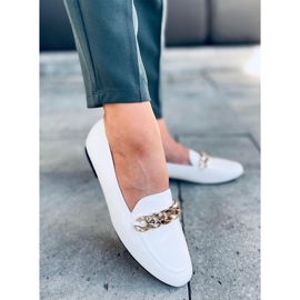 Addison White Chain Loafers bílý 4