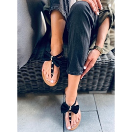 Žabky s mašlí Twist Black černá 2 Žabky s mašlí Twist Black černá 2