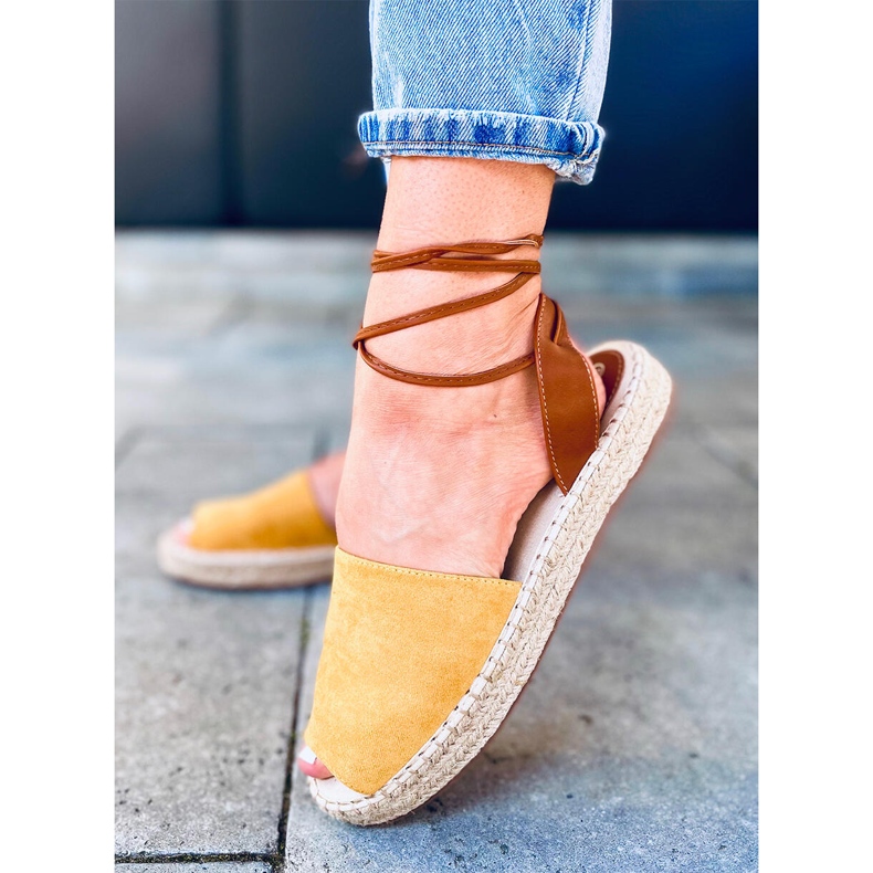Dámské espadrilky Andrina Yellow hnědý žluť 2