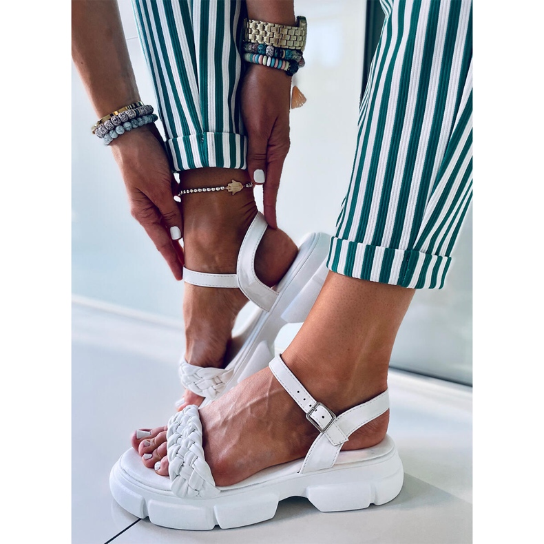 Sandály Shanti White s vysokou podrážkou bílý 2