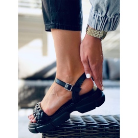 Sandály na vysoké podrážce Shanti Black černý 2