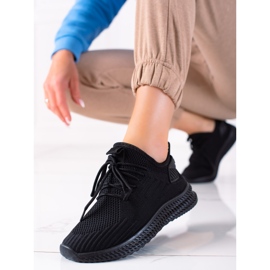Sweet Shoes Černá textilní sportovní obuv černý 1