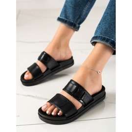 SHELOVET černé Pantofle S Přezkou černá 1