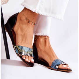 Kožené sandály Maciejka 1971-63 Černá vícebarevný 1 Kožené sandály Maciejka 1971-63 Černá vícebarevný 1