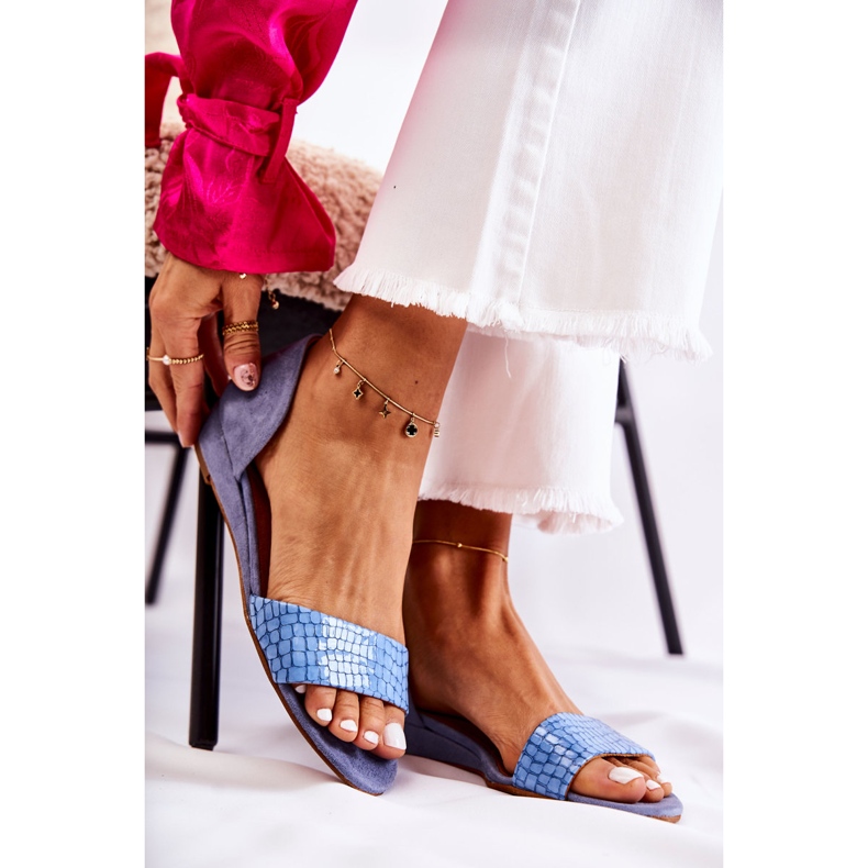 Kožené sandály Maciejka 1971-61 Modré modrý 1