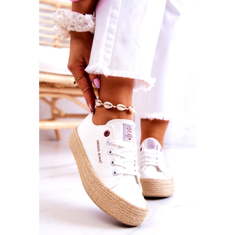 Big Star Sportovní boty Espadrilky Cross Jeans JJ2R4005C White bílý 4