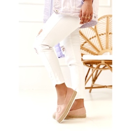 PS1 Dámské espadrilky na slaměné platformě růžové Febi růžový 2