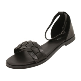 Evento Dámské sandály s Braid 22SD35-4604 Black černý 3