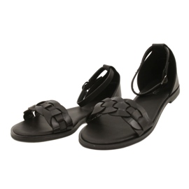 Evento Dámské sandály s Braid 22SD35-4604 Black černý 2