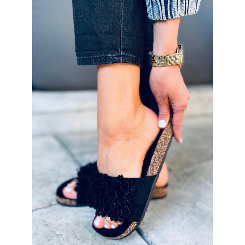 Korkové pantofle Berry Black černý 2