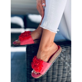 Korkové pantofle Berry Coral růžový 1