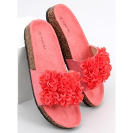 Korkové pantofle Berry Coral růžový 5