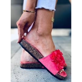 Korkové pantofle Berry Coral růžový 3