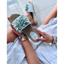 Květinové fiesta Primrose Green pantofle zelená 1