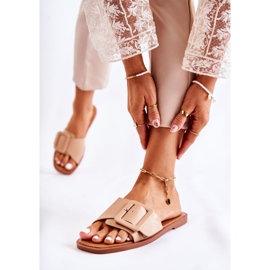 FE1 Dámské módní pantofle pro letní cappuccino Sylvia béžový 1 FE1 Dámské módní pantofle pro letní cappuccino Sylvia béžový 1