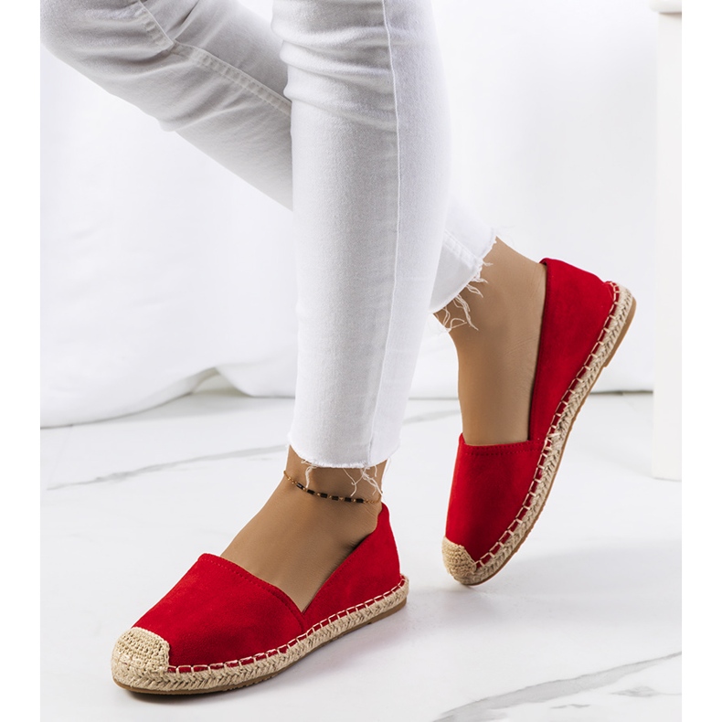 Červené dámské balma espadrilky červený 1