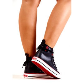 Vysoké kožené tenisky Big Star JJ274131 černé černá 4