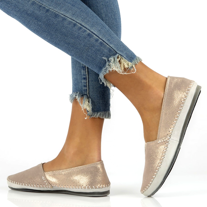 Kožené boty Filippo DP031 / 22 Go golden šedá zlatý 6