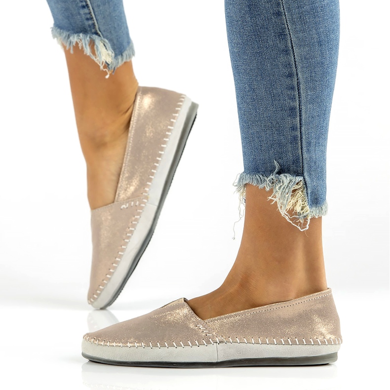 Kožené boty Filippo DP031 / 22 Go golden šedá zlatý 7