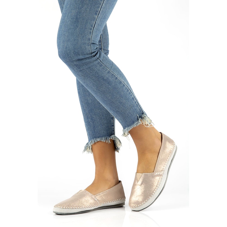 Kožené boty Filippo DP031 / 22 Go golden šedá zlatý 3