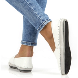 Kožené boty Filippo DP031 / 22 WH bílý šedá 1