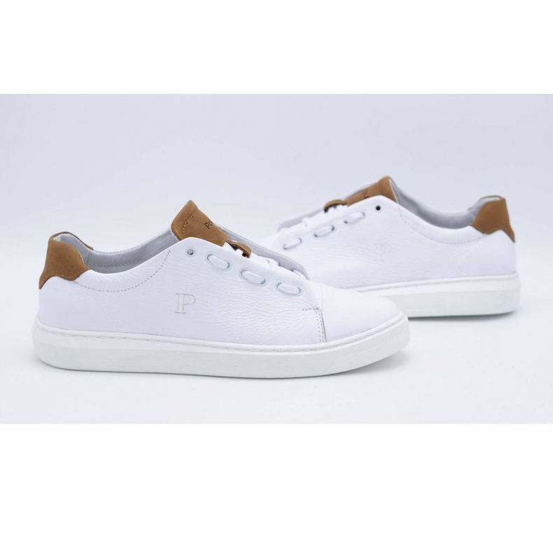 Polbut Pánská kožená sportovní obuv 2109 bílá bílý 4