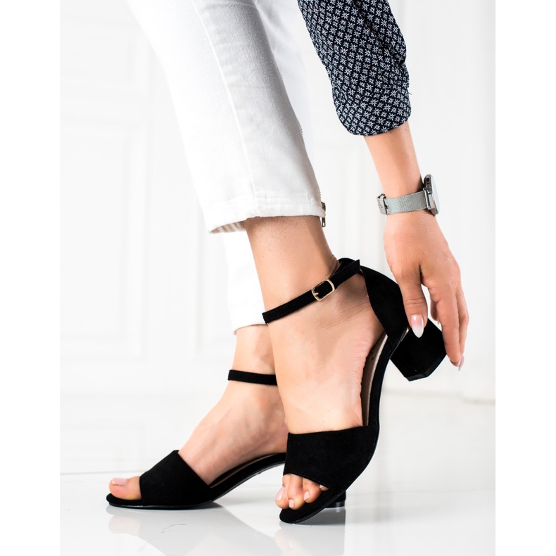 Seastar Elegantní sandály na vysokém podpatku černá 1