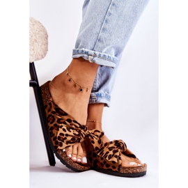 Pantofle Wendy Brown a Black Cork béžový hnědý černá 1