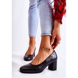 Kožené lodičky na baru Sergio Leone PB178 černá černý 1