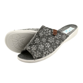 Adanex cítil pantofle sněhové vločky 24217 bílý šedá 5