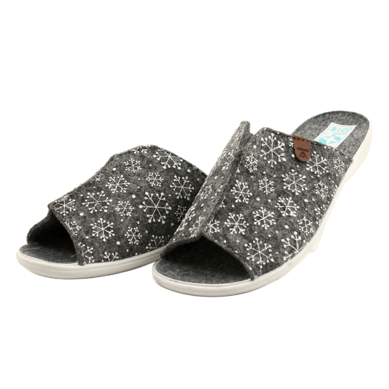 Adanex cítil pantofle sněhové vločky 24217 bílý šedá 3