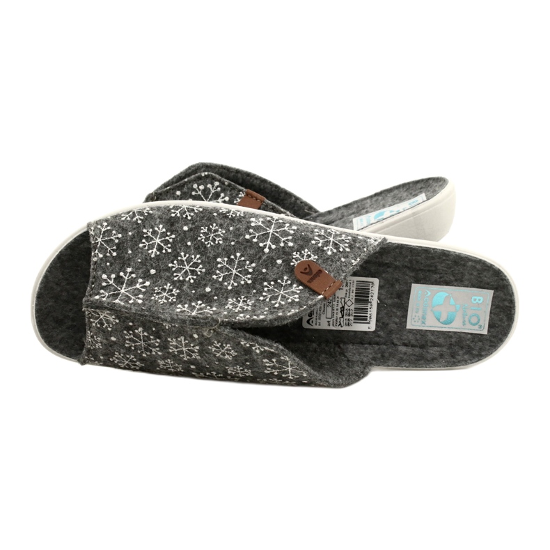 Adanex cítil pantofle sněhové vločky 24217 bílý šedá 6