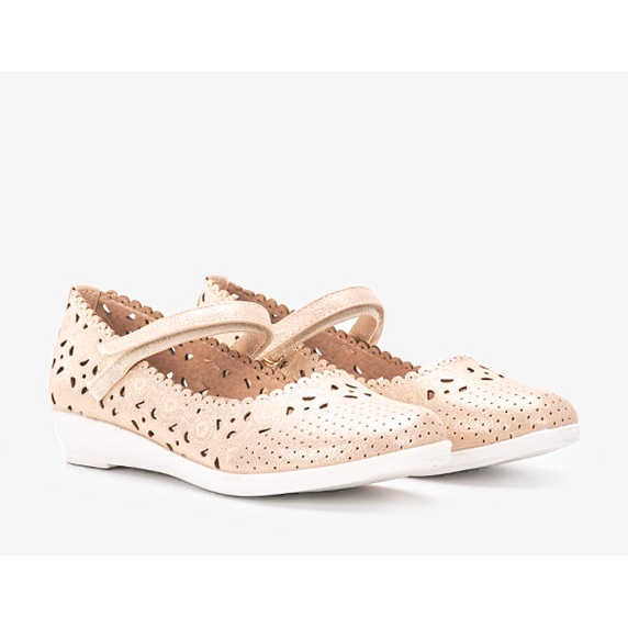 Dětské zlaté ažurové baleríny Cardosa zlatý 1