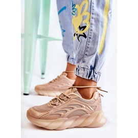 PM2 Módní dámská sportovní obuv Tenisky Béžová Sollero béžový zlatý 1