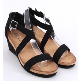 Sandály na klínku Ashlyn Black černá 1