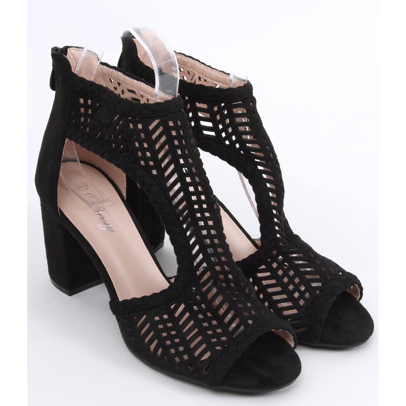 Boho prolamované sandály Vivian Black černý 1
