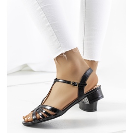 Dámské černé sandály Halsea černý 1