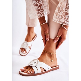 Dámské módní bílé pantofle Sansa bílý 2