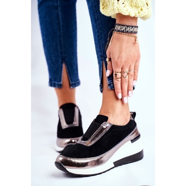 S.Barski Dámské sportovní boty Tenisky černé kůže Wilimont černá 2