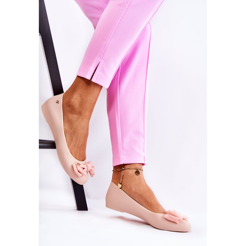 PH1 Dámská mašlička Gumová balerína Nude Fergie béžový 2