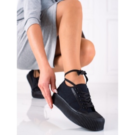 SHELOVET Tenisky Na široké Platformě černý 1