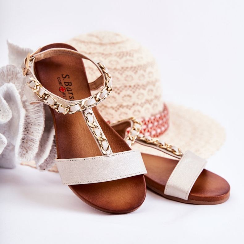 S.Barski Dětské sandály s přezkou Béžová Letto béžový béžový 1