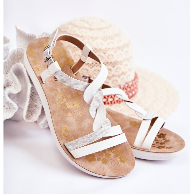 S.Barski Dětské sandály s přezkou White Dimmel bílý bílý 1 S.Barski Dětské sandály s přezkou White Dimmel bílý bílý 1