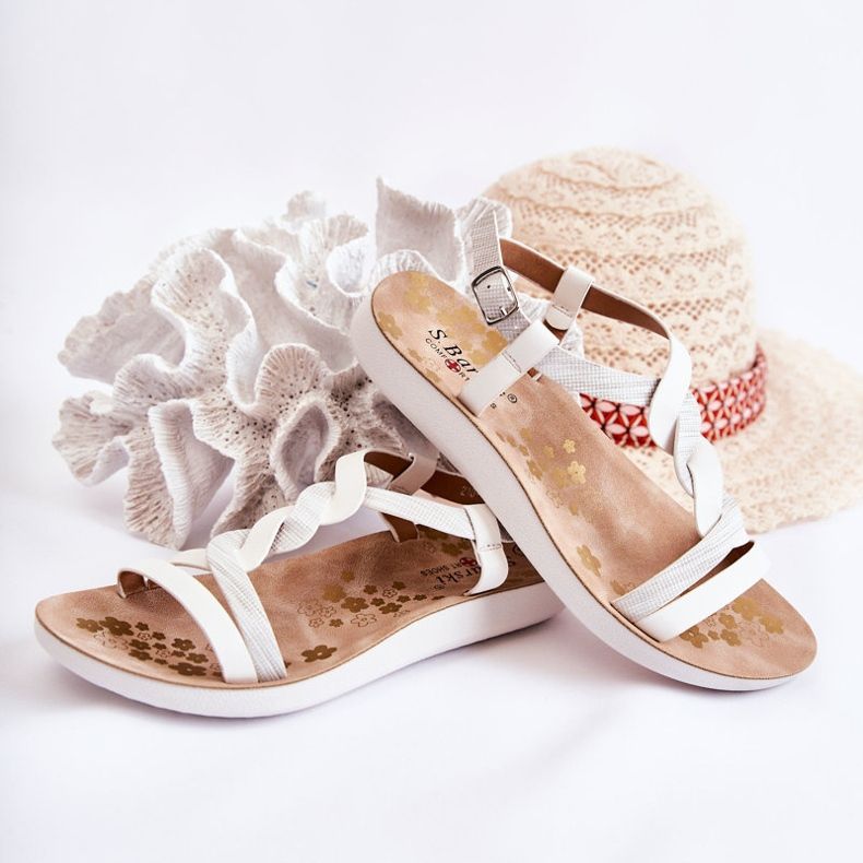 S.Barski Dětské sandály s přezkou White Dimmel bílý bílý 2 S.Barski Dětské sandály s přezkou White Dimmel bílý bílý 2